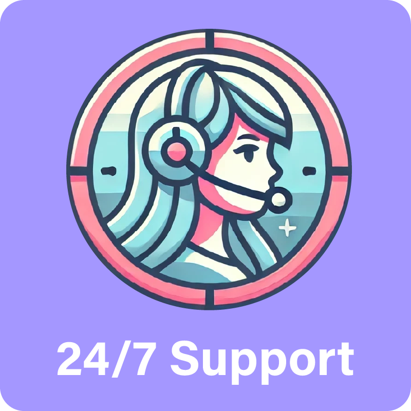 24/7 Support Icon